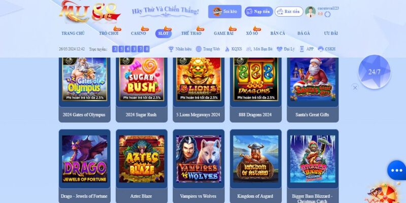 Dòng game nổ hũ tại MU88 luôn được cộng đồng người chơi đánh giá cao